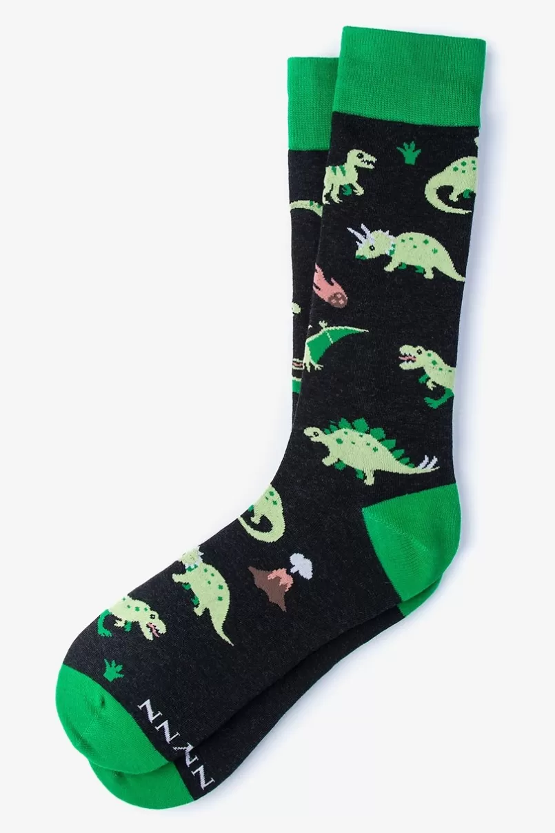 Ties Dinosaur Sock Green Hot