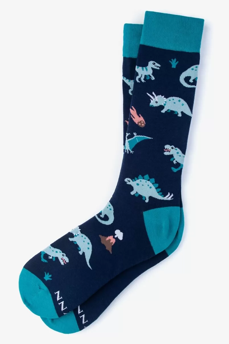 Ties Dinosaur Navy Blue Sock NavyBlue Hot