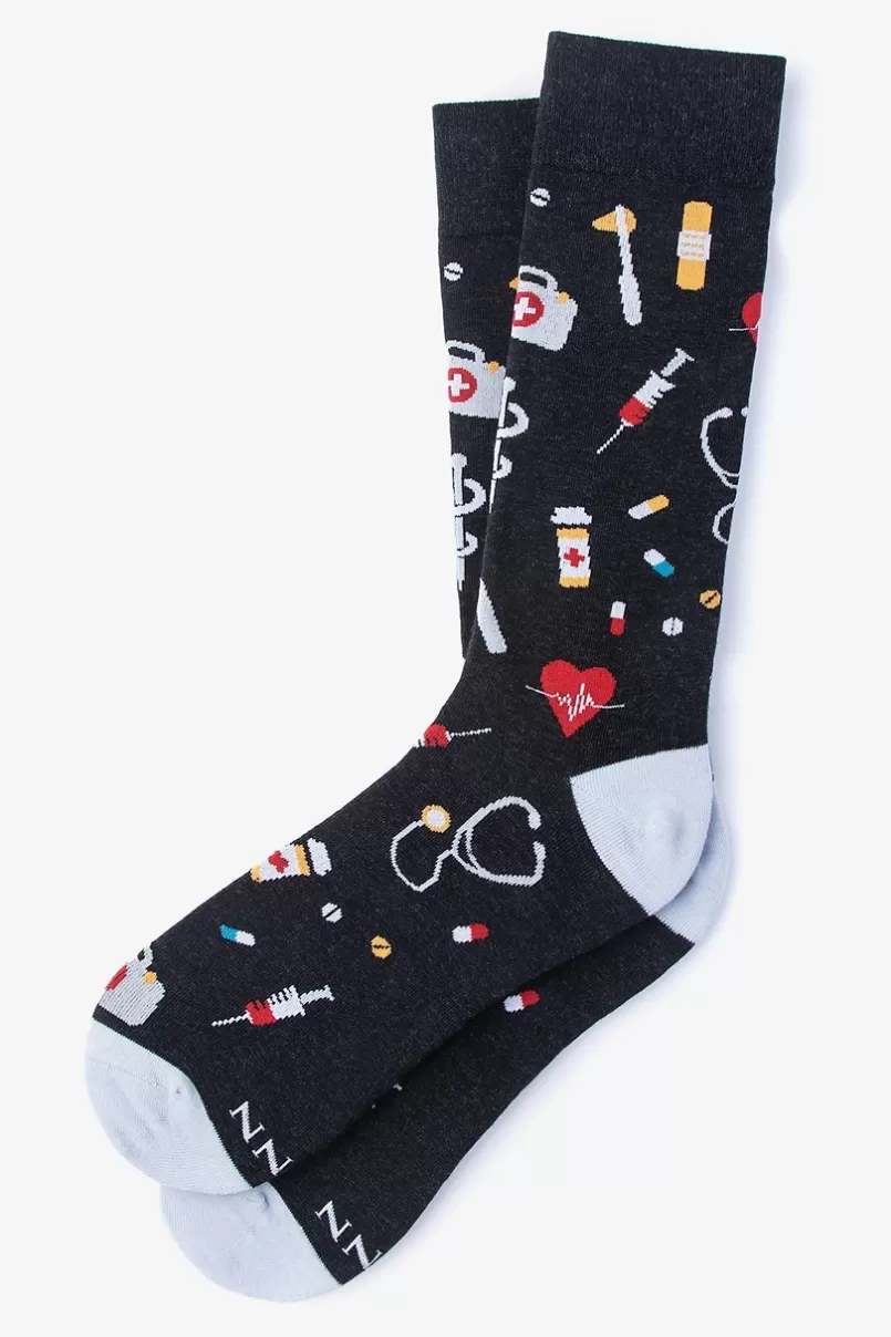 Ties Doctor Medical Sock Charcoal Flash Sale