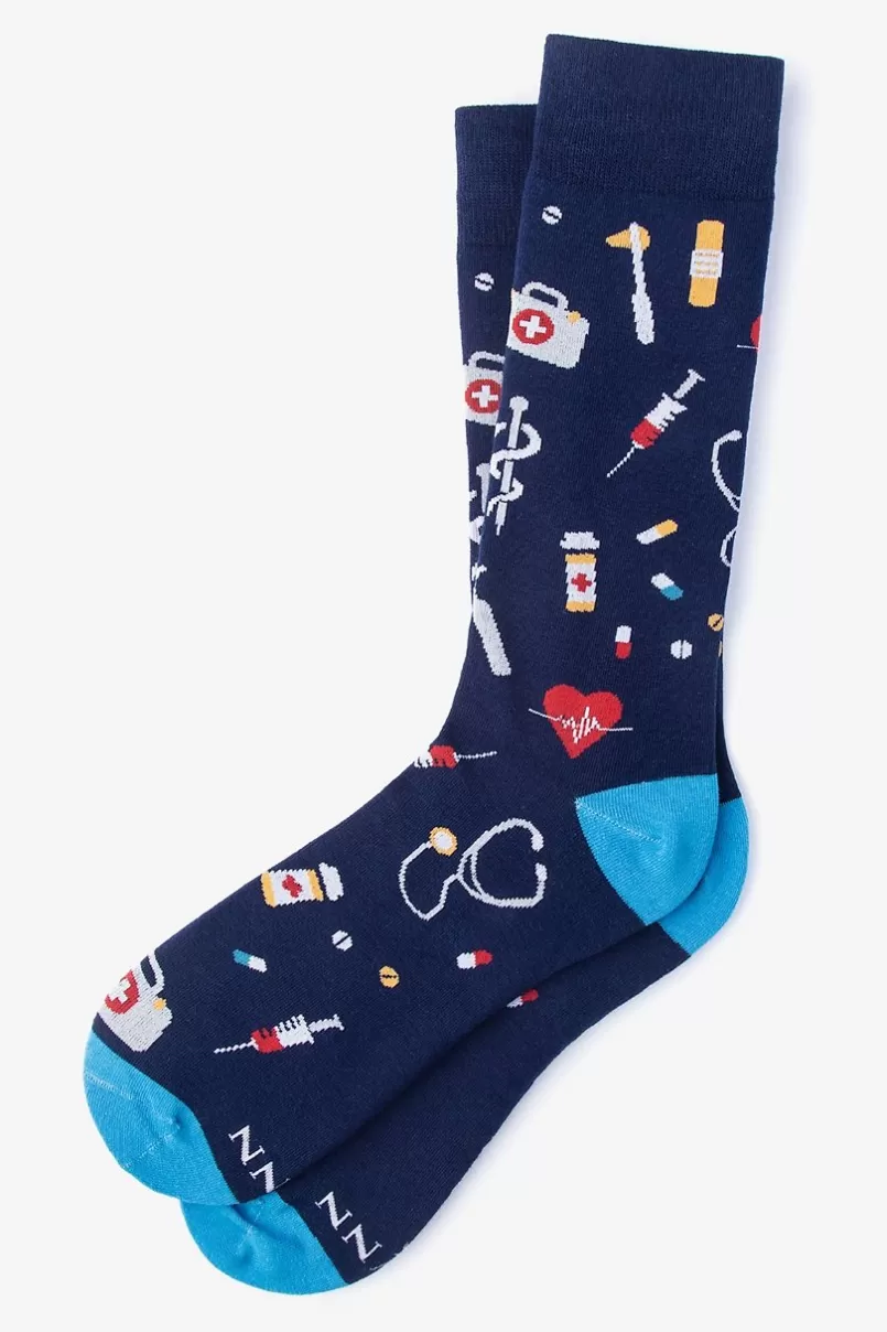 Ties Doctor Medical Navy Blue Sock NavyBlue Online