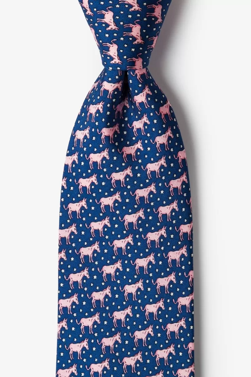 Ties Donkeycrats Navy Blue Tie Sale