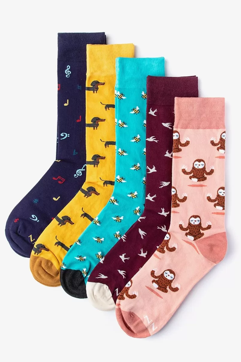 Ties Don't Worry Be Happy Maroon Sock Pack Discount