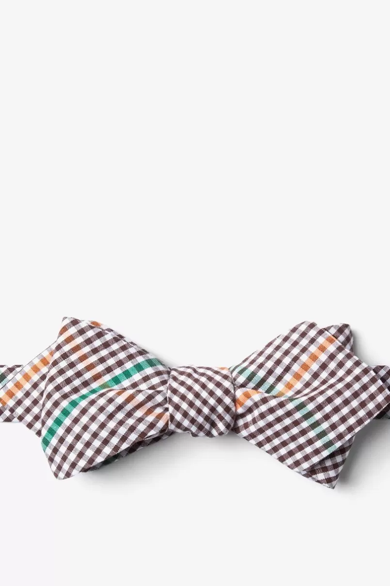 Ties Douglas Diamond Tip Bow Tie Brown Clearance