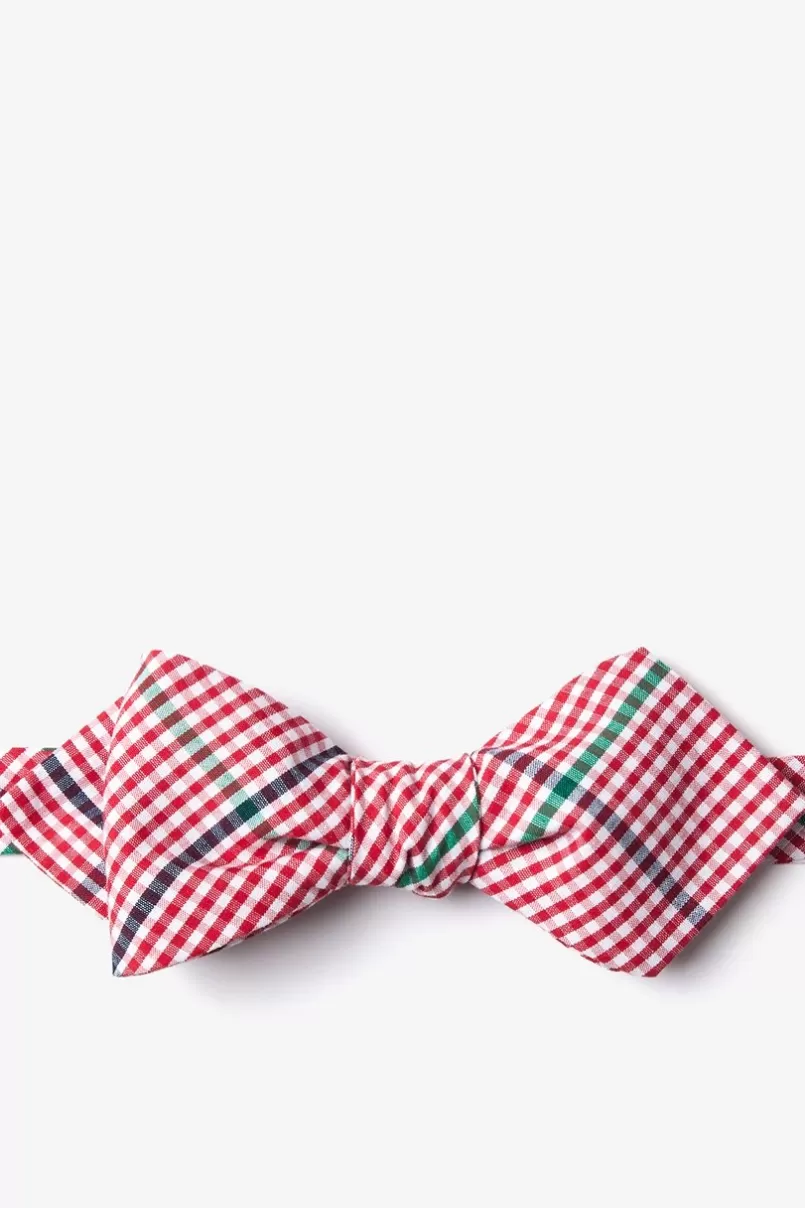 Ties Douglas Diamond Tip Bow Tie Red Shop
