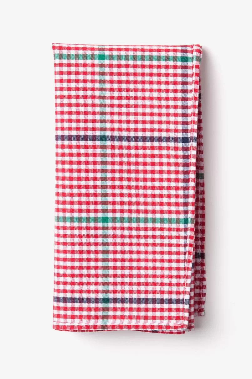 Ties Douglas Pocket Square Red Fashion