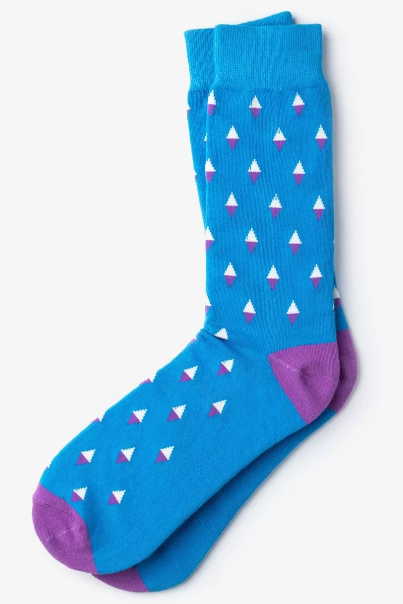 Ties Downey Sock Blue Discount