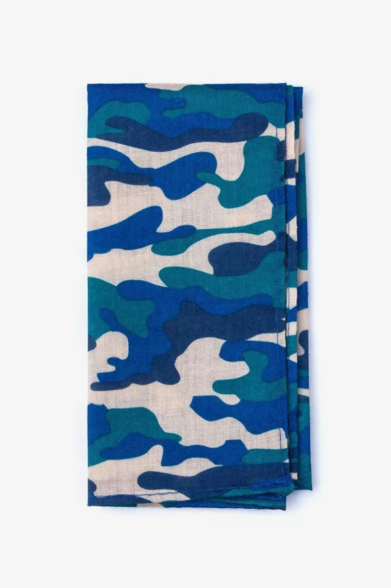 Ties Drones Teal Pocket Square Clearance