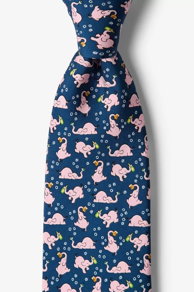 Ties Drunk in the Trunk Navy Blue Tie Sale