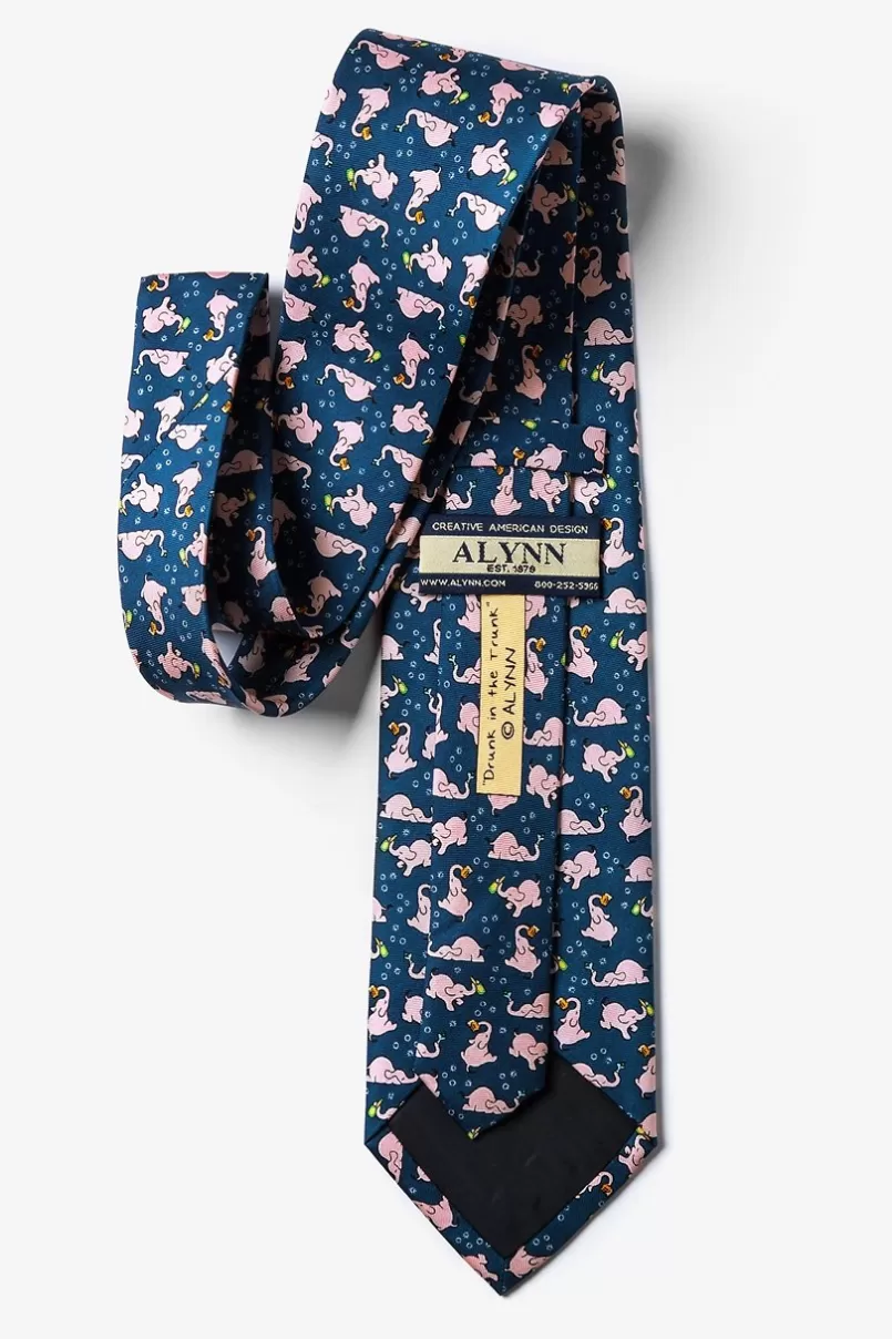 Ties Drunk in the Trunk Navy Blue Tie Sale