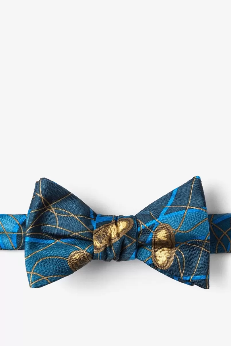 Ties E. Coli II Blue Self-Tie Bow Tie New