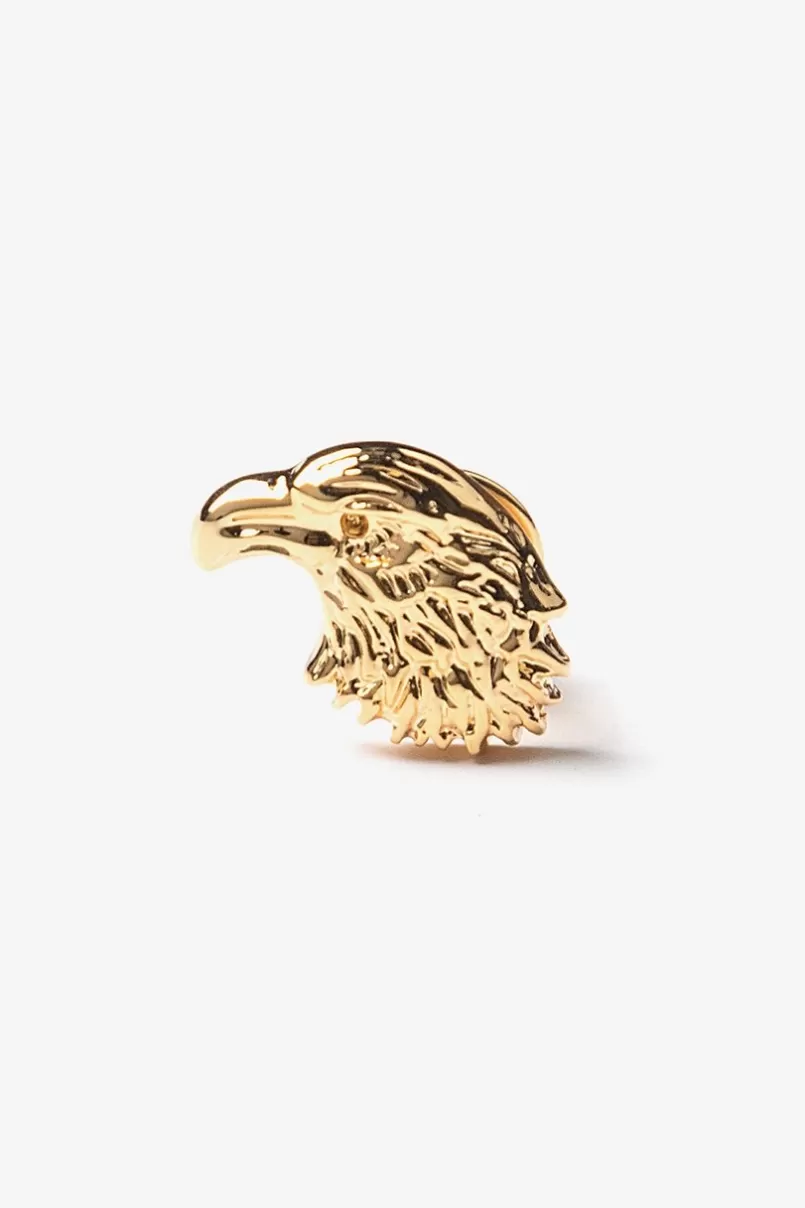 Ties Eagle Head Lapel Pin Gold Best