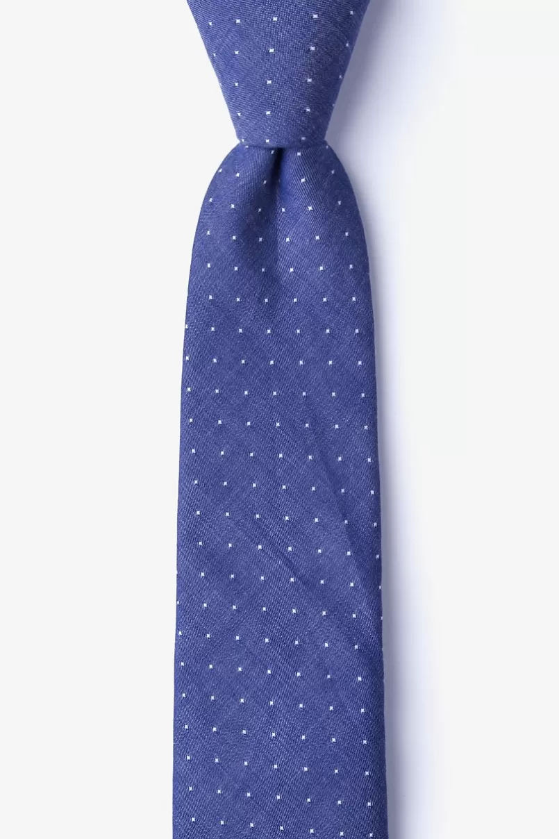 Ties Echo Navy Blue Skinny Tie Hot