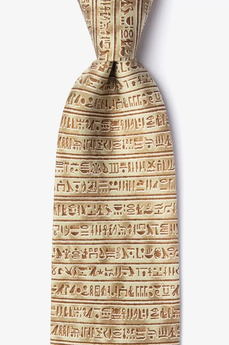 Ties Egyptian Hieroglyphs Tan/taupe Tie Online