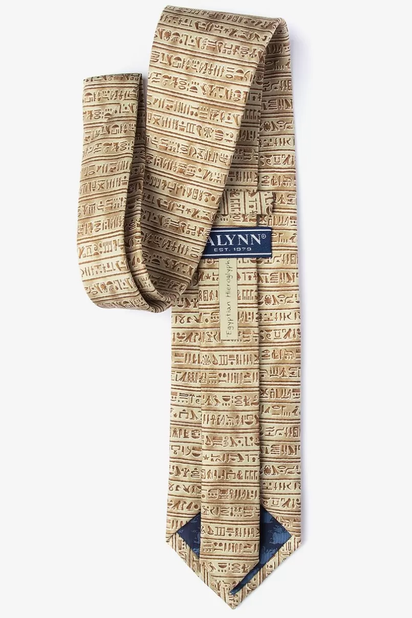 Ties Egyptian Hieroglyphs Tan/taupe Tie Online