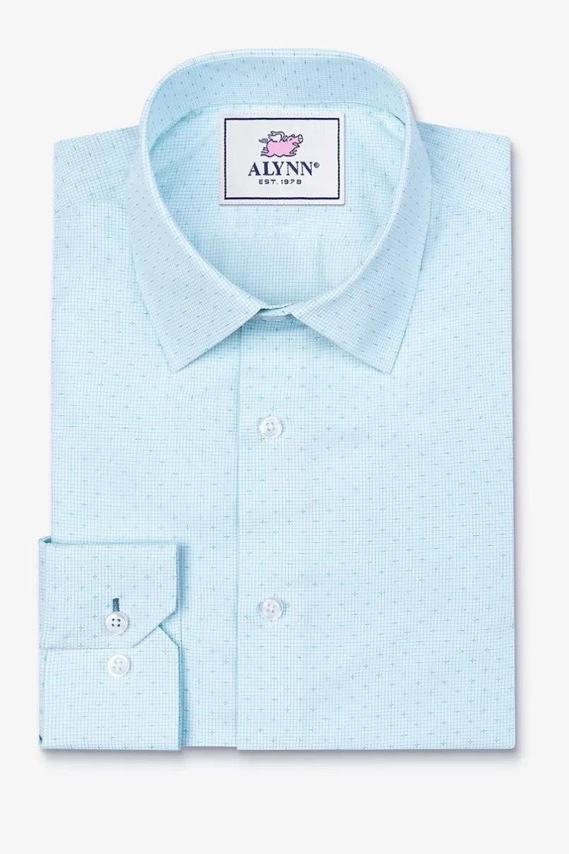Ties Evan Dress Shirt Aqua Flash Sale