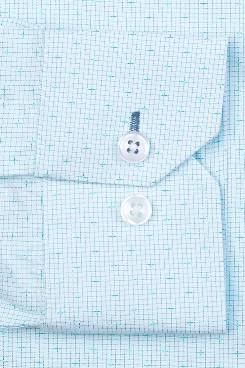 Ties Evan Dress Shirt Aqua New
