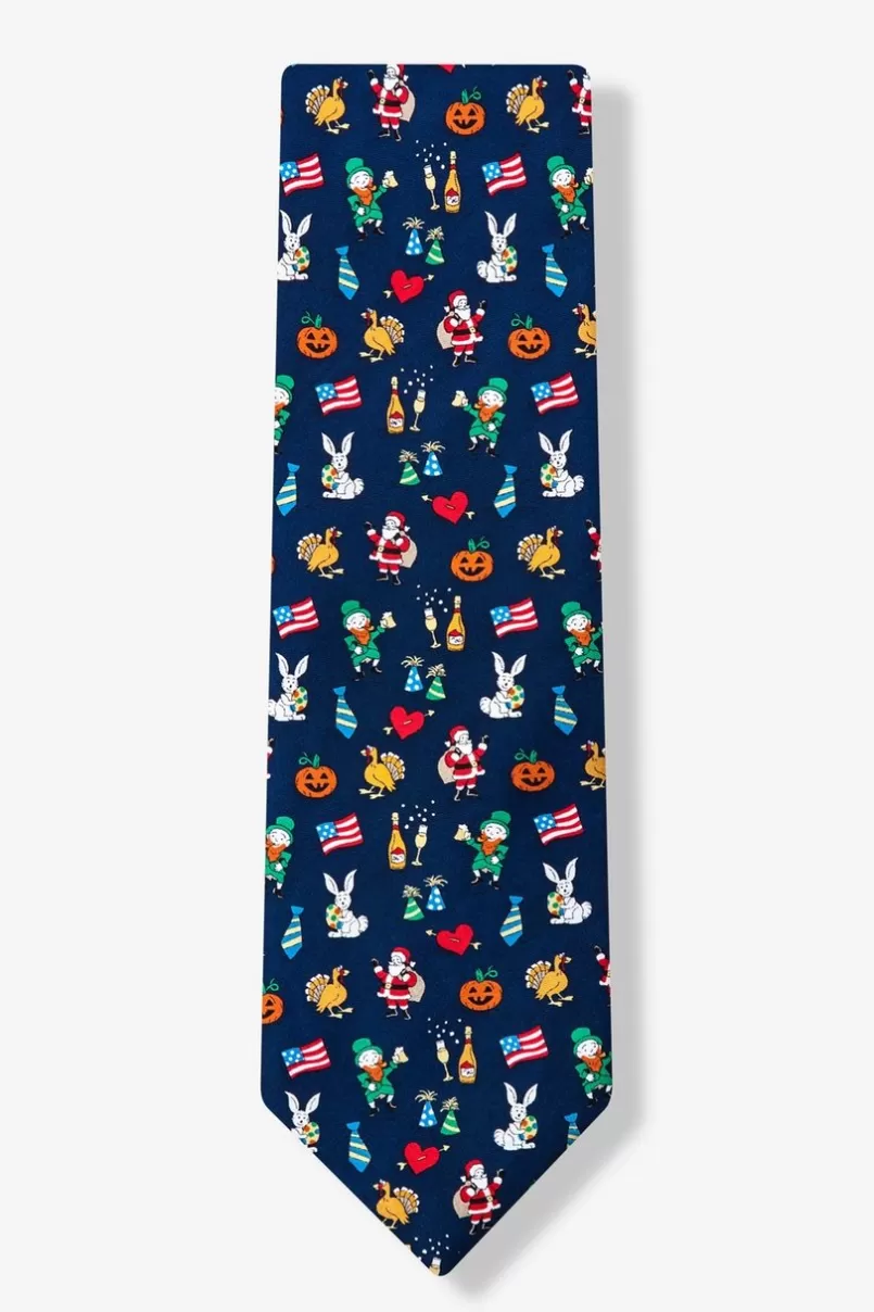 Ties Every Holiday Navy Blue Tie Outlet