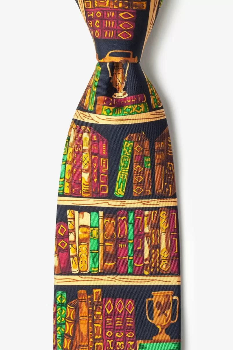 Ties Ex Libris Navy Blue Tie Best