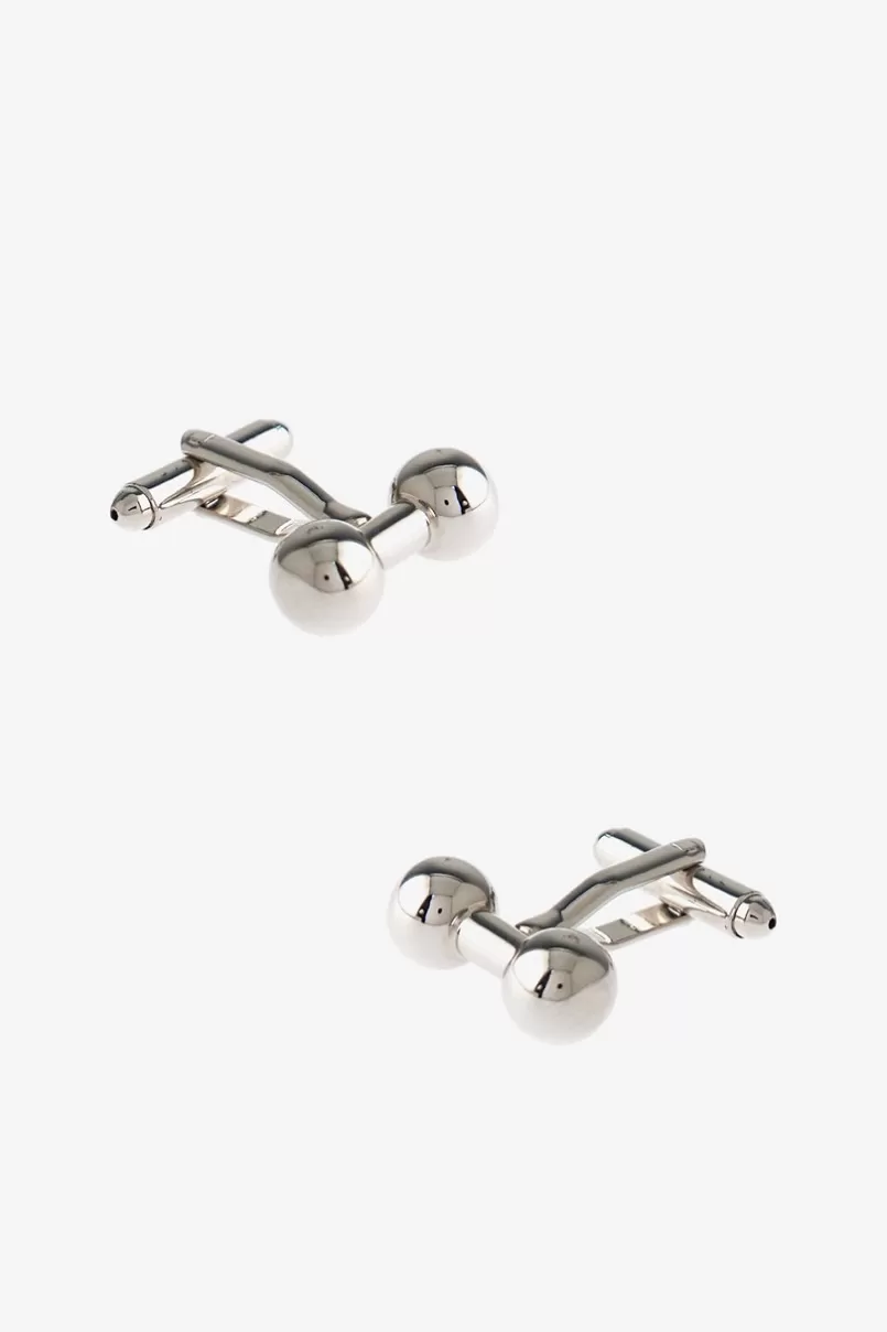 Ties Executive Barbell Silver Cufflinks Cheap