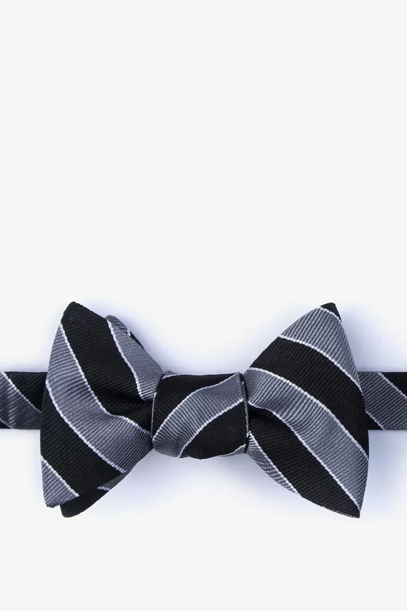 Ties Fane Self-Tie Bow Tie Silver Best Sale