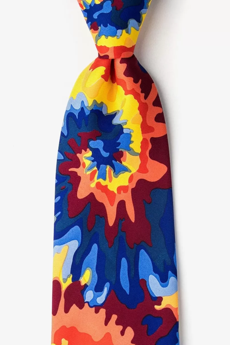 Ties Far Out Tie-Dye Red Tie Discount