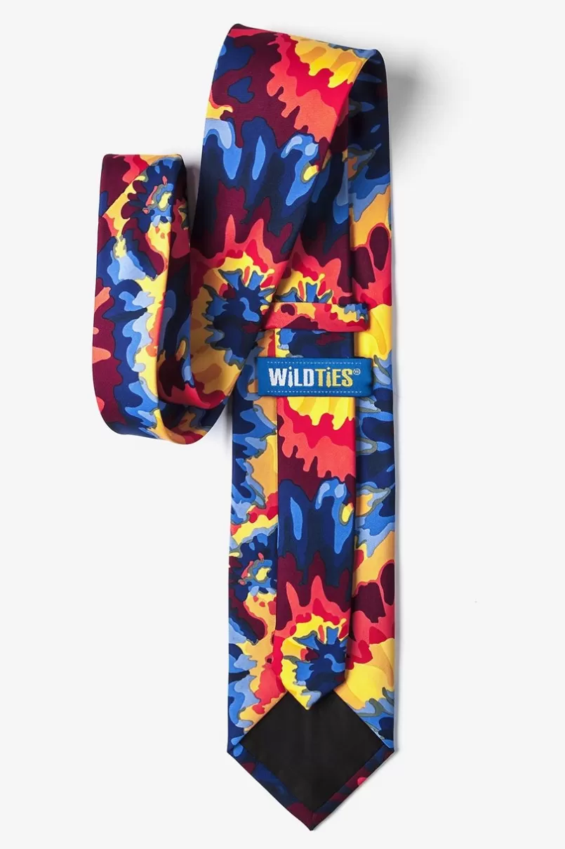 Ties Far Out Tie-Dye Red Tie Discount