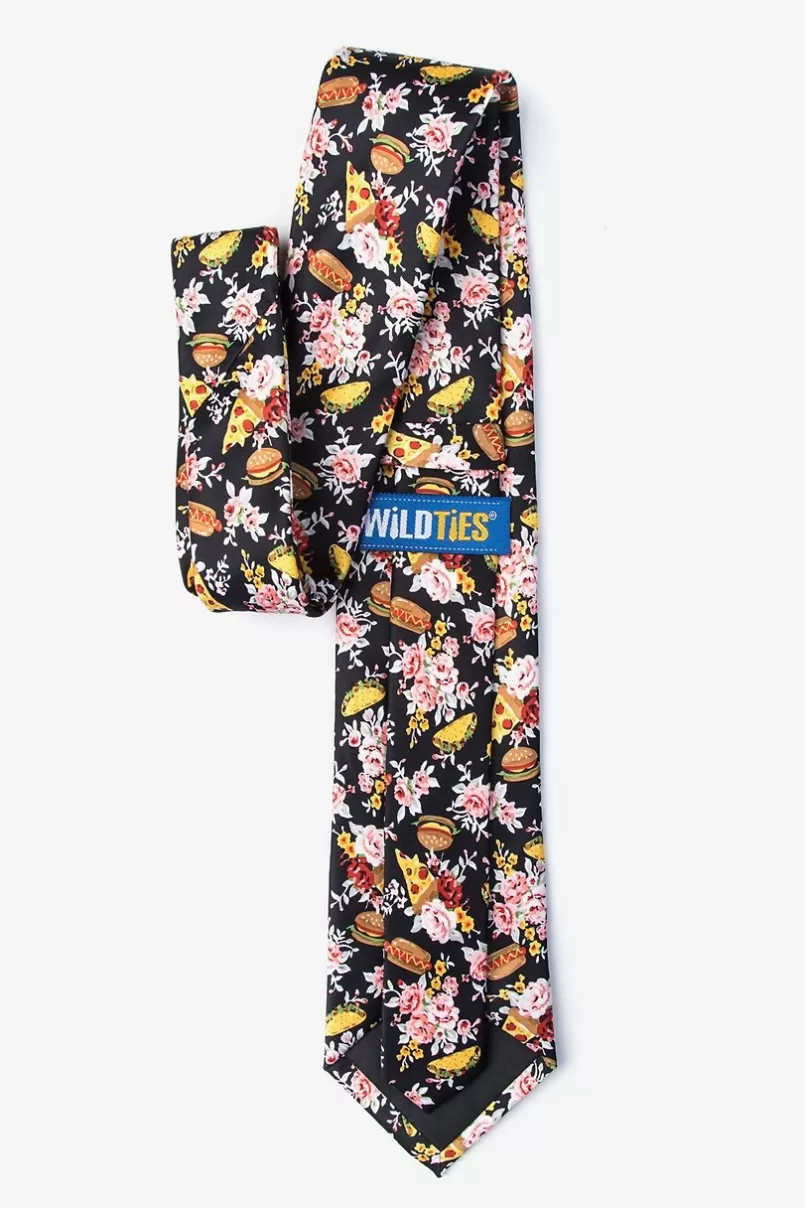 Ties Fast Food Floral Tie Black Best Sale