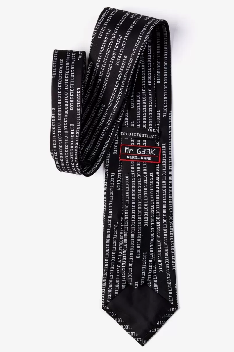 Ties F*ck You in Binary Code Black Tie Cheap