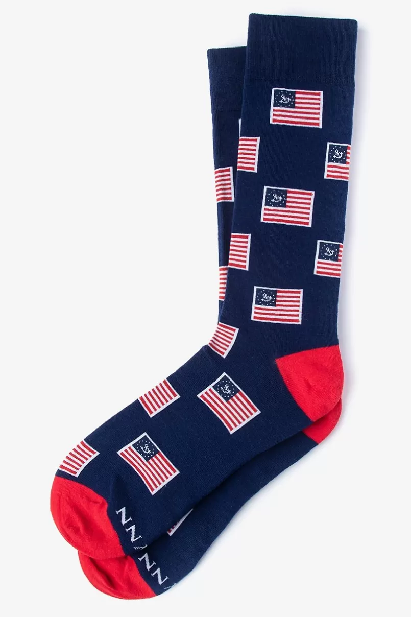 Ties Feelin' Yachty Navy Blue Sock Shop