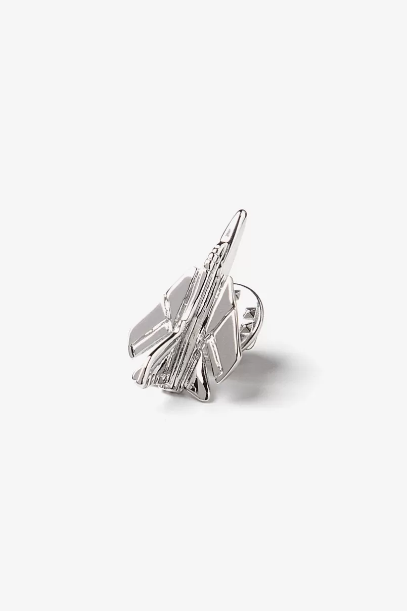 Ties Fighter Jet Silver Lapel Pin Store