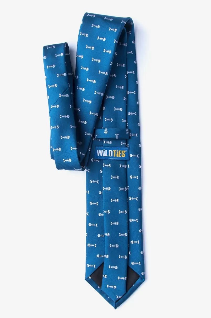 Ties Fish Bones Extra Long Tie Blue Online