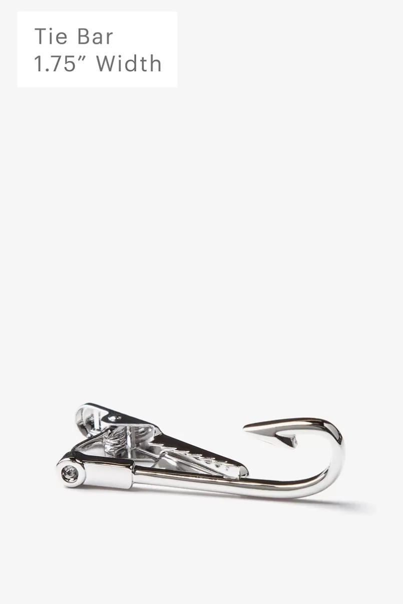 Ties Fish Hook Tie Bar Silver Shop