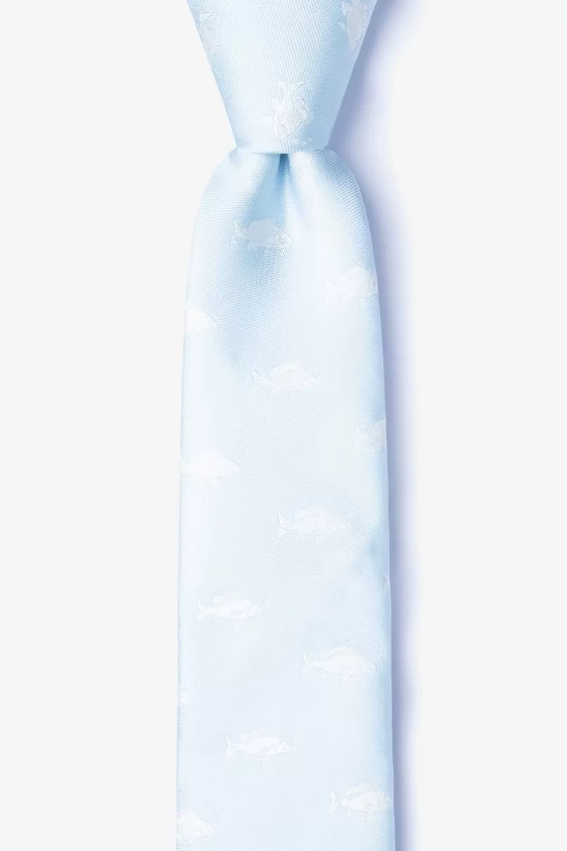 Ties Fish Mineral Blue Skinny Tie MineralBlue Online