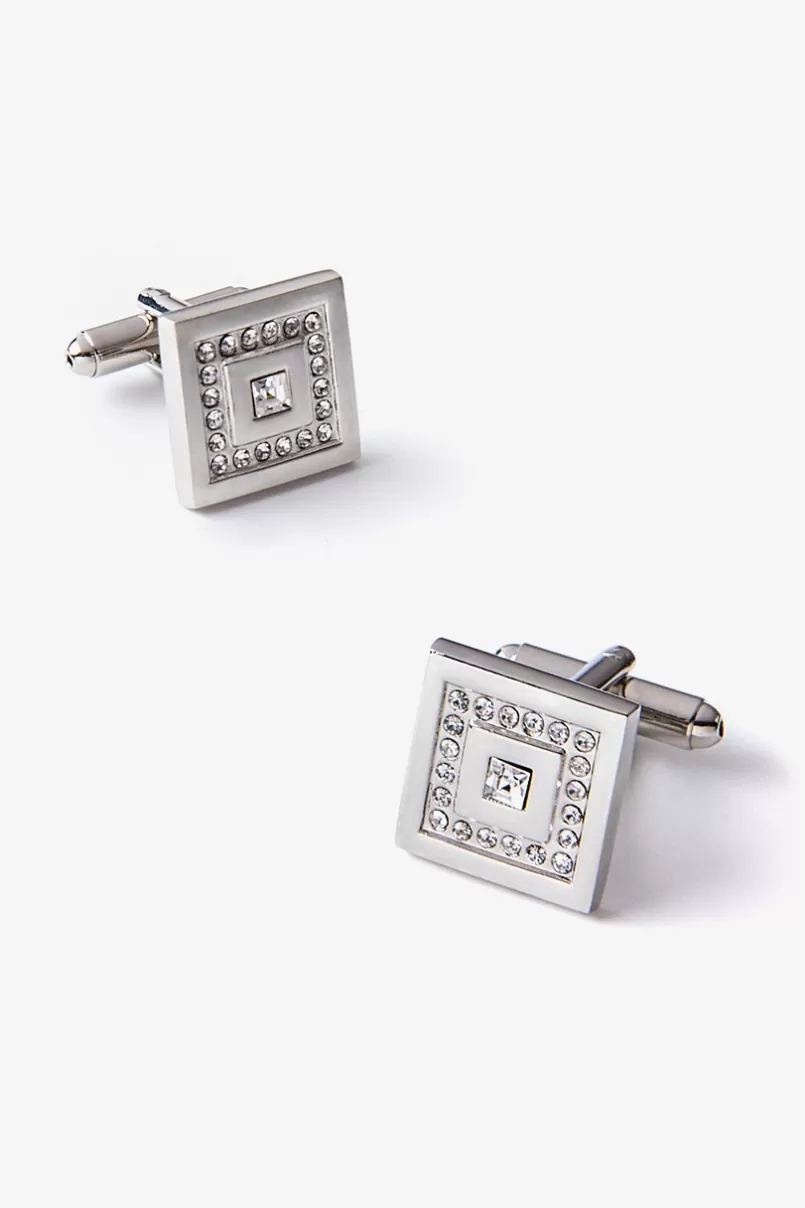 Ties Flashy Square in Square Clear Cufflinks Shop