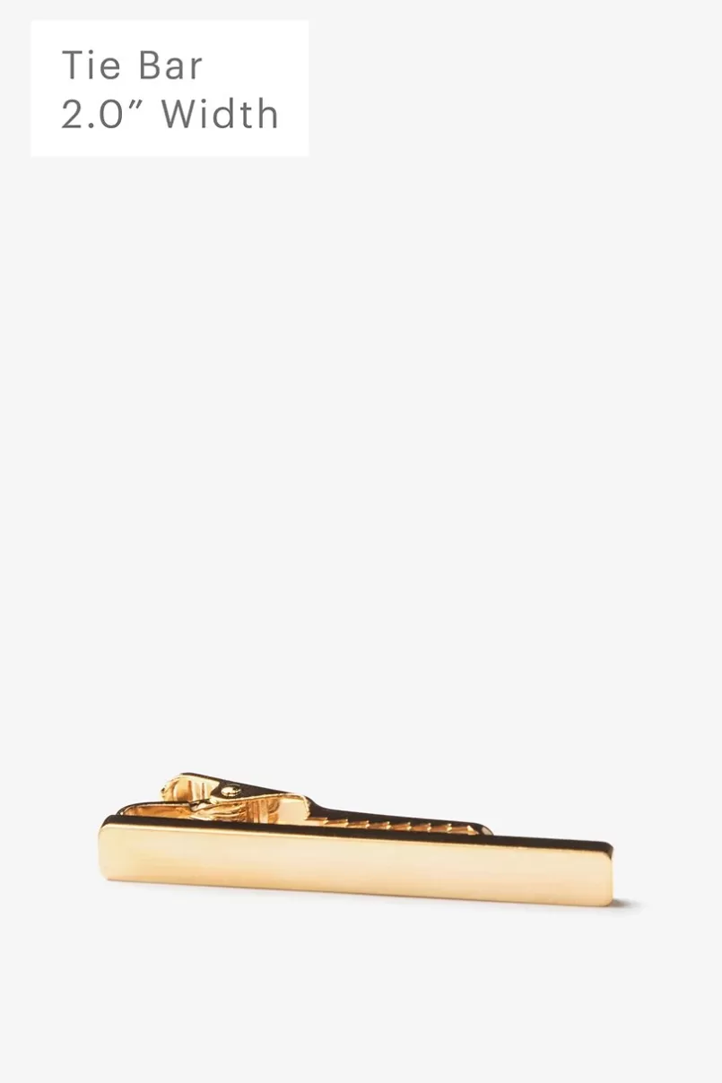Ties Flat Brushed Tie Bar Gold Outlet