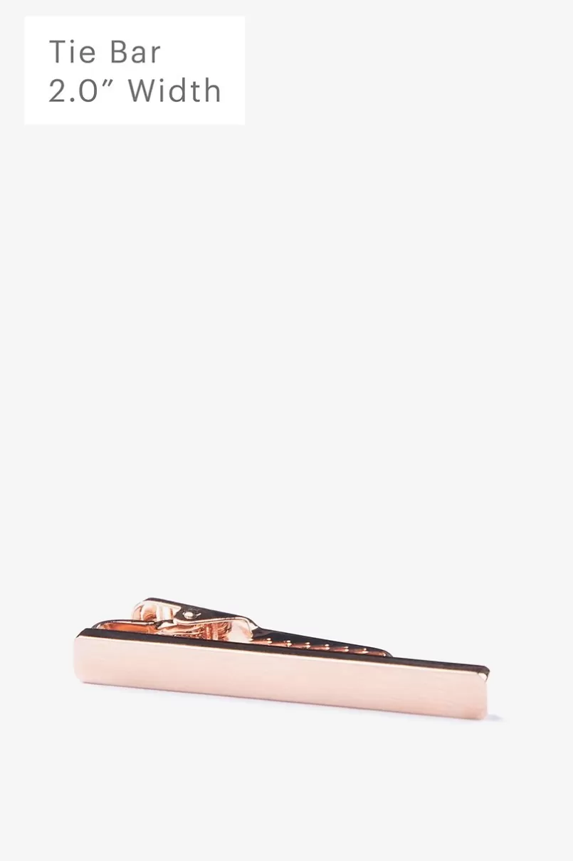 Ties Flat Brushed Rose Gold Tie Bar RoseGold Online