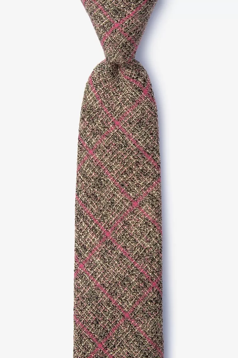 Ties Fletcher Skinny Tie Coral Outlet