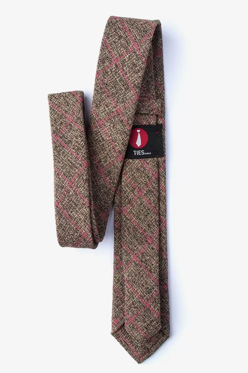 Ties Fletcher Skinny Tie Coral Outlet