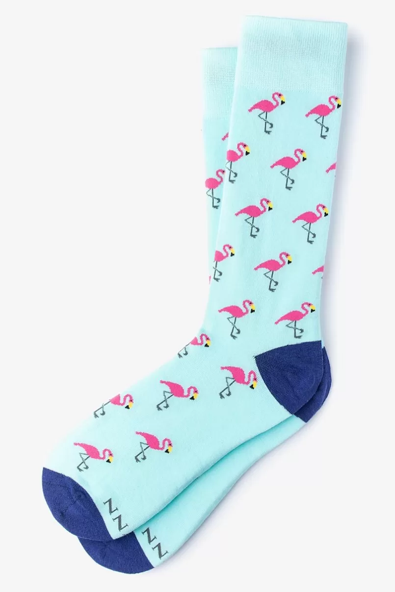 Ties Flocking Fabulous Sock Aqua Shop