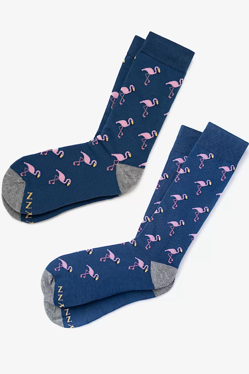 Ties Flocking Fabulous Navy Blue Sock Discount