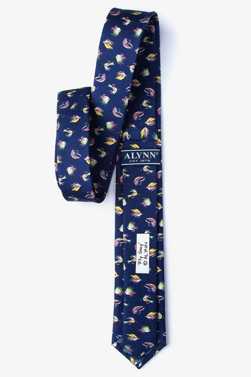 Ties Fly Guy Navy Blue Skinny Tie Sale