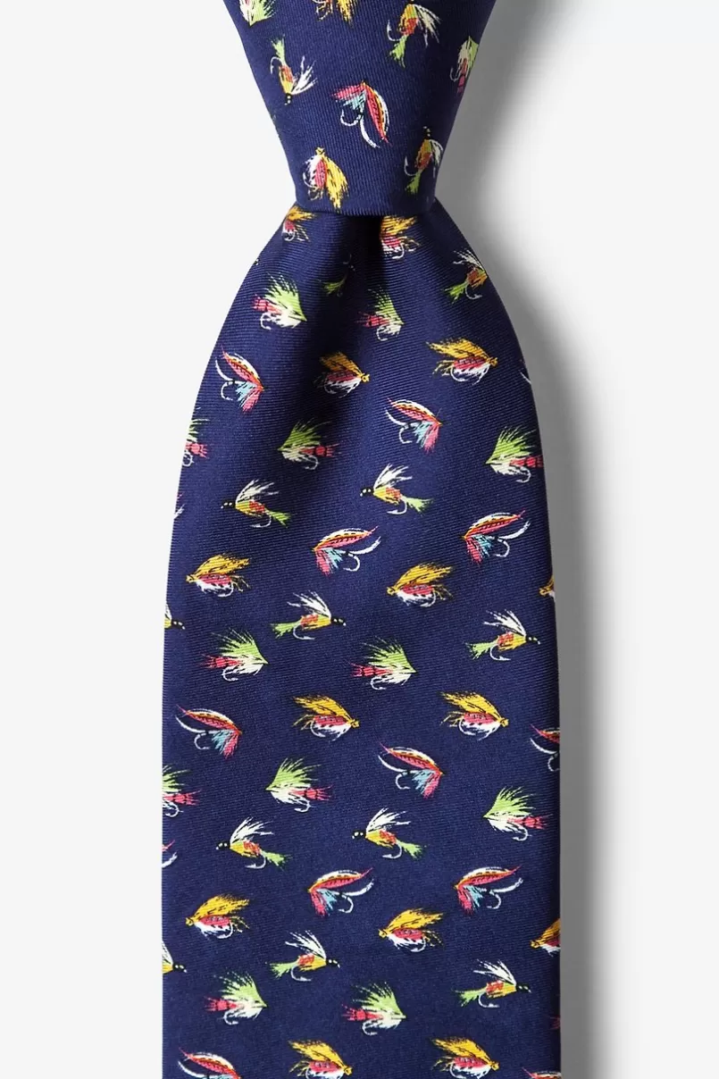 Ties Fly Guy Navy Blue Tie Store