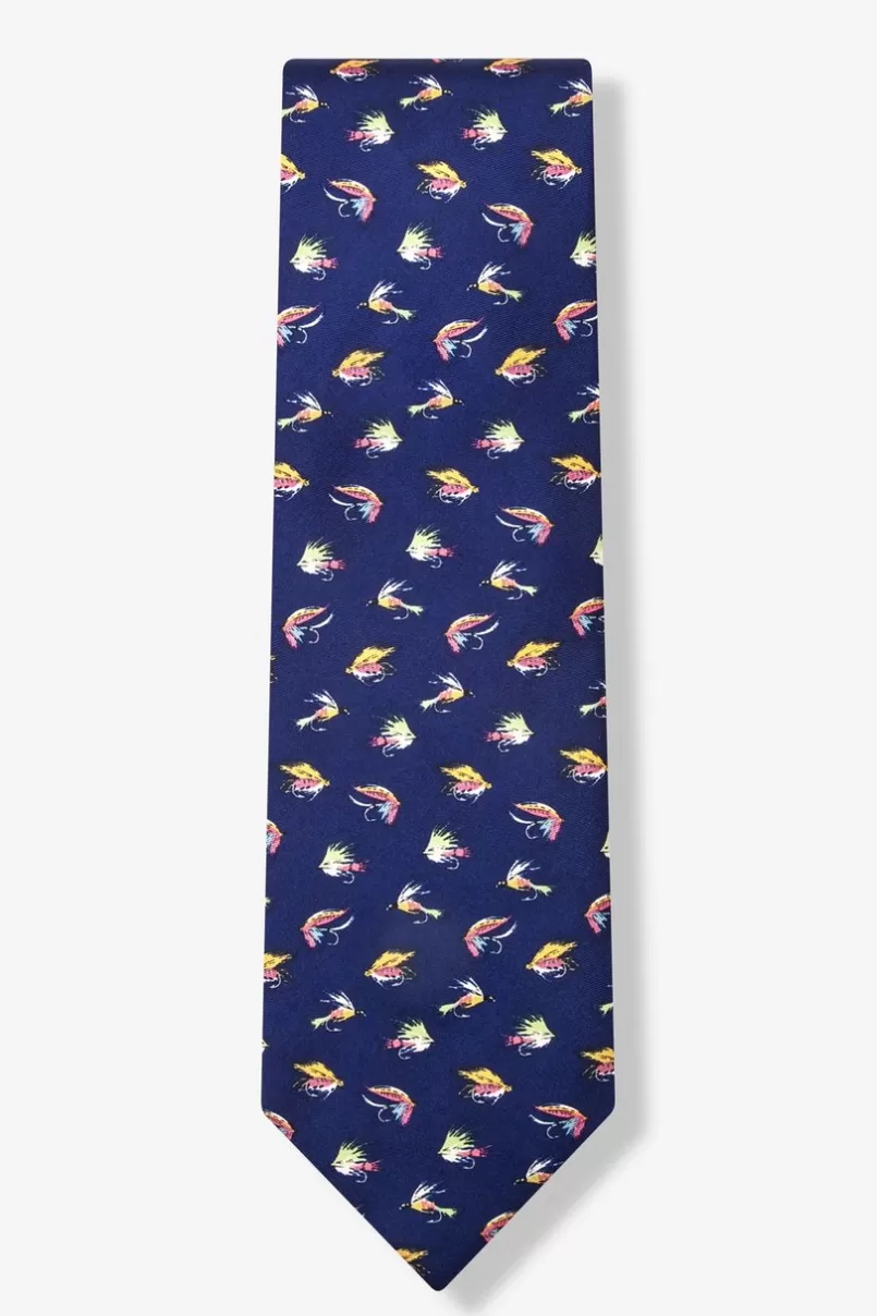 Ties Fly Guy Navy Blue Tie Store