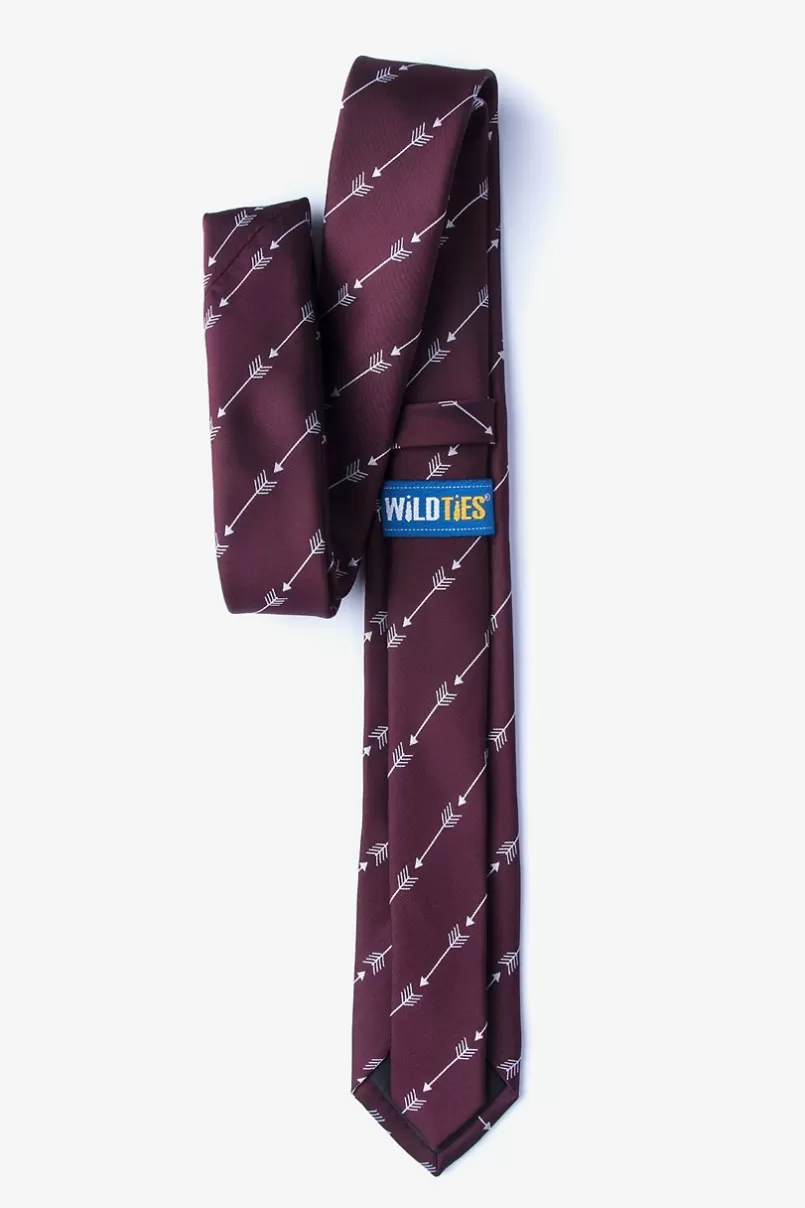 Ties Flying Arrows Skinny Tie Burgundy Store