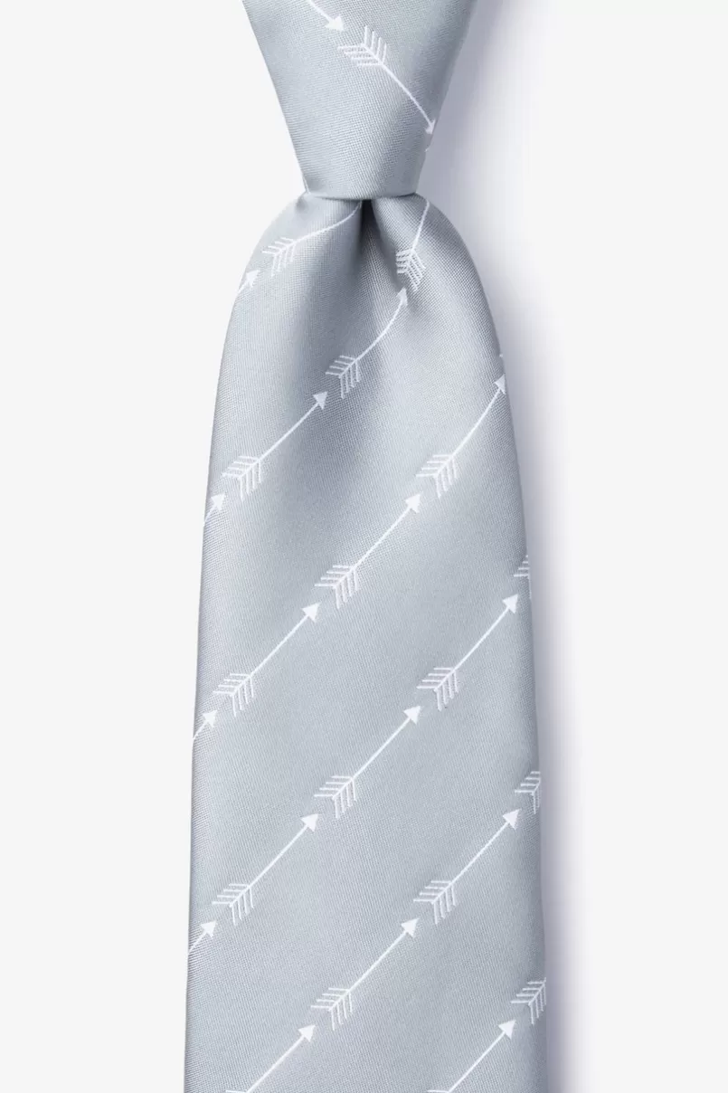 Ties Flying Arrows Extra Long Tie Gray Cheap