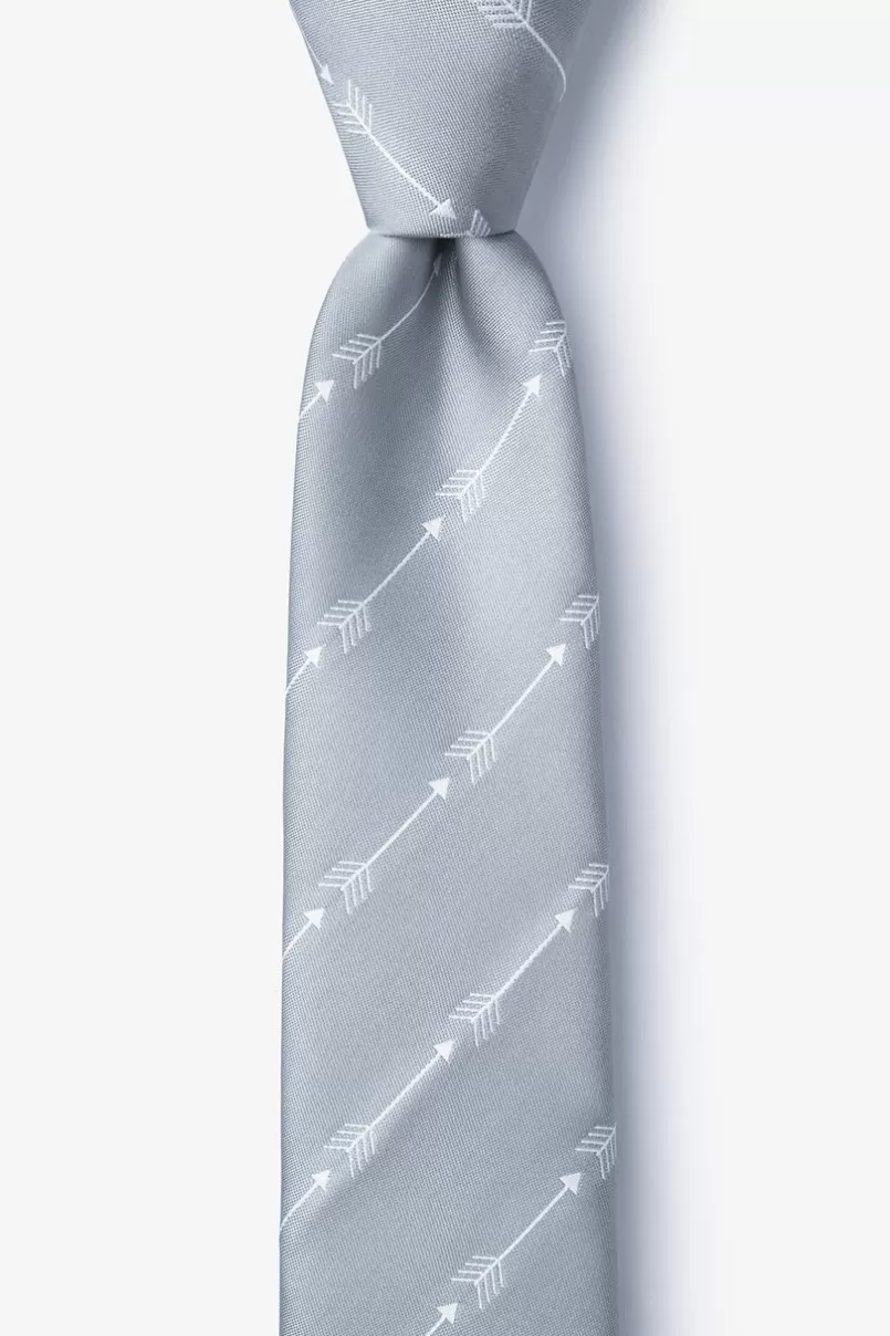 Ties Flying Arrows Skinny Tie Gray Cheap