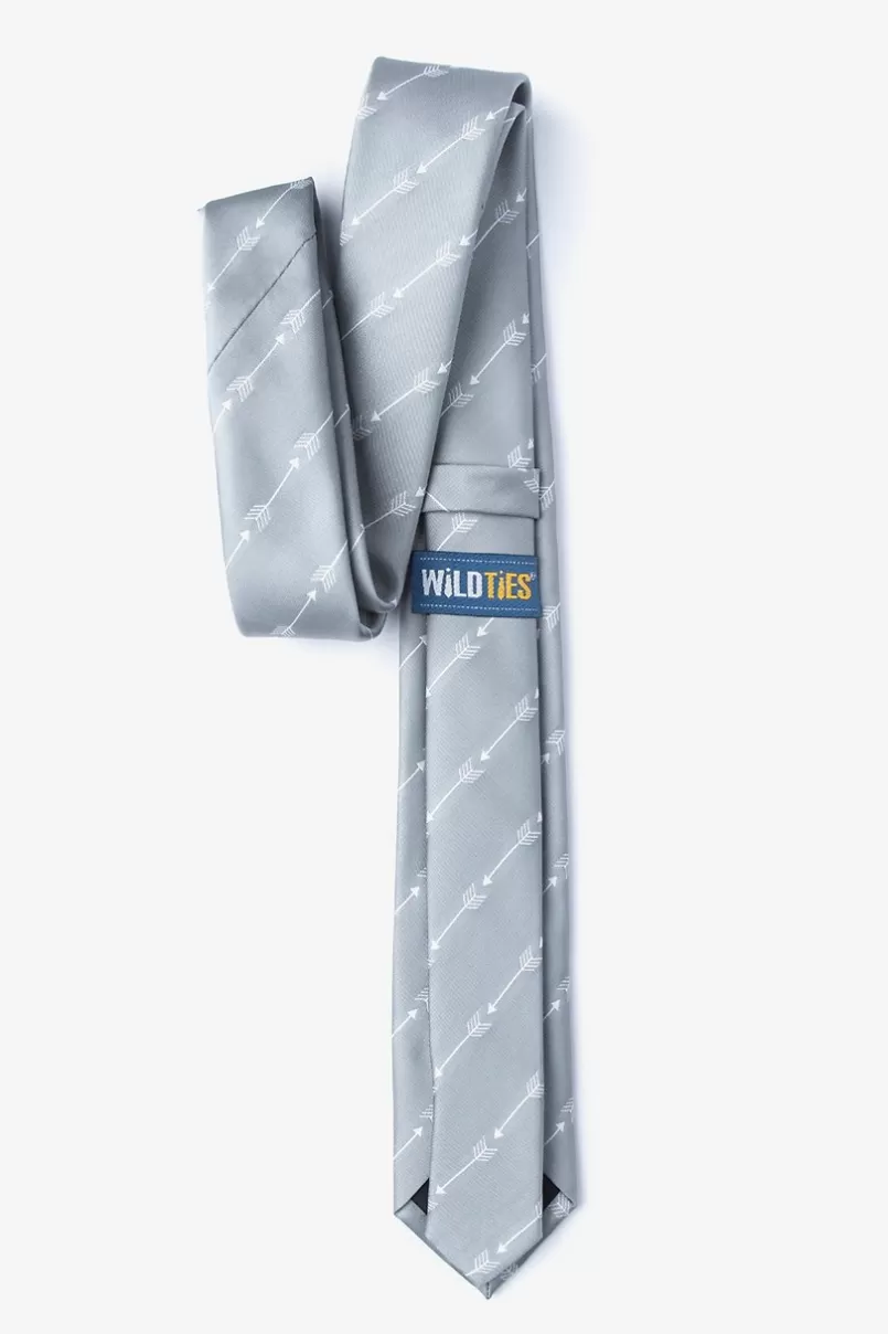 Ties Flying Arrows Skinny Tie Gray Cheap