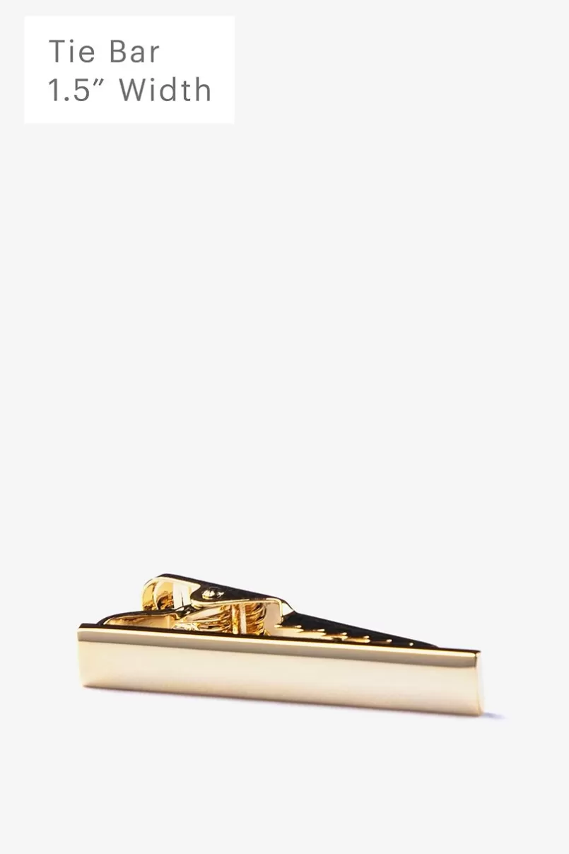 Ties Frosted Curve Tie Bar Gold Flash Sale