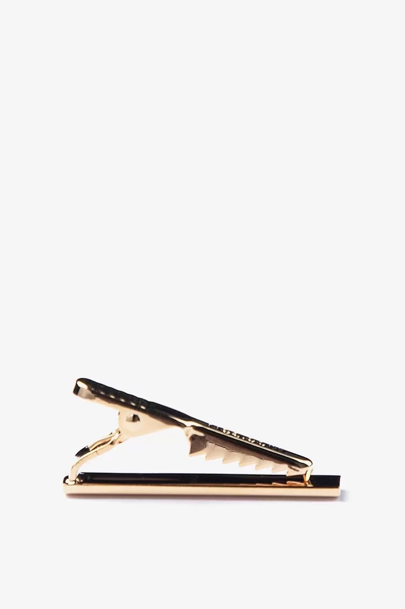 Ties Frosted Curve Tie Bar Gold Flash Sale