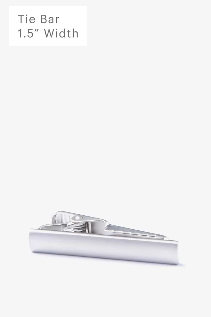 Ties Frosted Curve Tie Bar Silver Sale